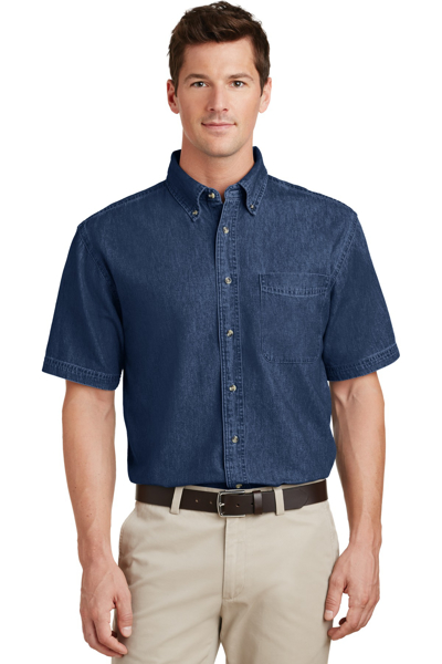 Picture of Port & Company - Short Sleeve Value Denim Shirt. SP11