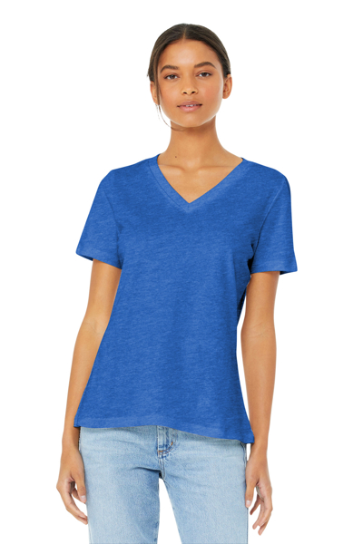 Picture of BELLA+CANVAS Women's Relaxed Jersey Short Sleeve V-Neck Tee. BC6405