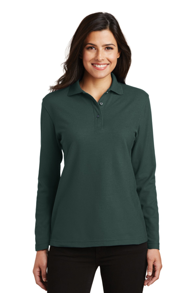 Picture of Port Authority Ladies Silk Touch Long Sleeve Polo. L500LS